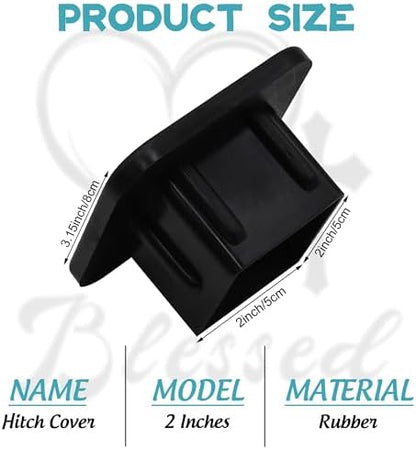 Hitch Cover Blessed Cross and Heart Square Towing Hitch Covers 2” Heavy Duty - Image 2