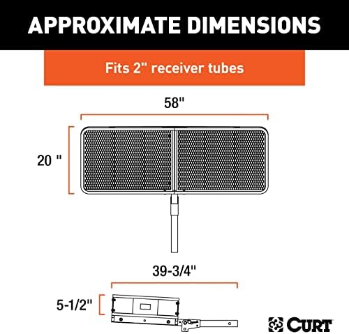 CURT 18151 Cargo Basket Hitch Trailer Hitch Cargo Carrier, 500 lbs. Capacity - Image 2