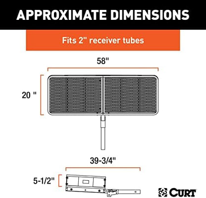 CURT 18151 Cargo Basket Hitch Trailer Hitch Cargo Carrier, 500 lbs. Capacity - Image 2