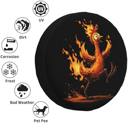 Rooster Spare Tire Cover Waterproof Wheel Cover 15 Inch Universal Fit - Image 6