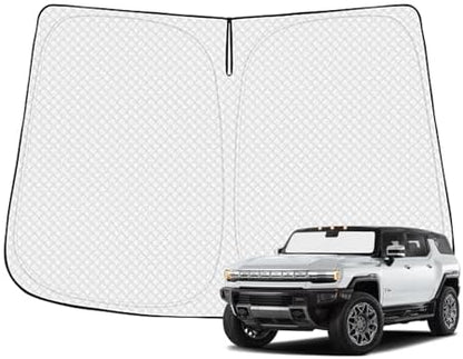 Canvcle Windshield Sun Shade for 2022-2025 2026 GMC Hummer EV Accessories by Canvcle