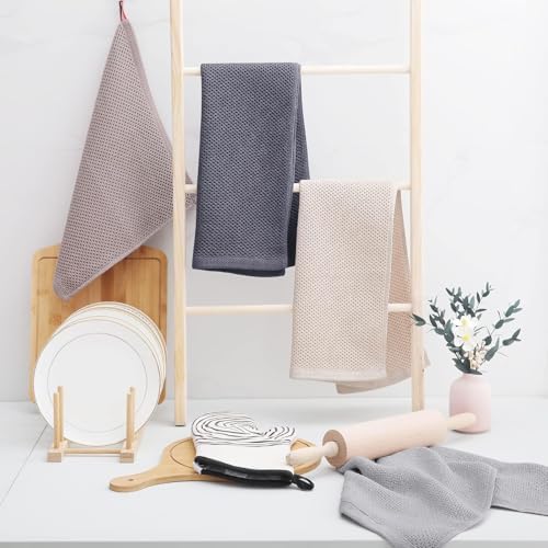 Homaxy 100% Cotton Waffle Weave Kitchen Dish Towels 18-Pack, Mixed Color - Image 6