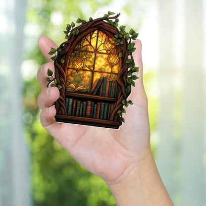 Gothic Window Book Ornament – Stained Glass Style Acrylic Christmas Ornament - Image 6