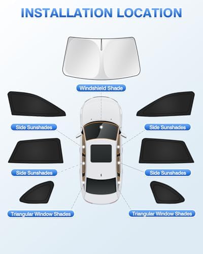 Canvcle Sunshades for 2020-2025 Subaru Outback Accessories Windshield Sun Shade - Image 5