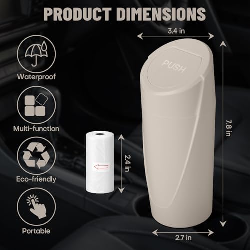 Car Trash Can Bin with Lid - Image 6