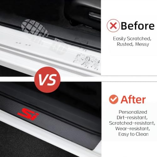 4PCS Car Door Sill Sticker Protecter Compatible - Image 2