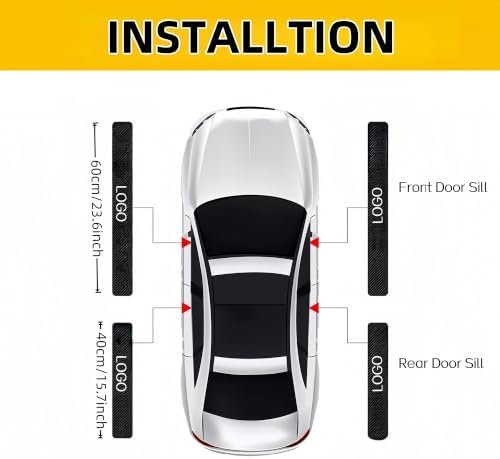 4PCS Car Door Sill Sticker Protecter Compatible - Image 4