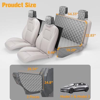 PETICON Dog Seat Cover for Tesla Model 3 & Y Back Seat + 2 Door Protectors - Image 4