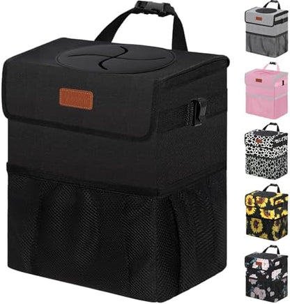 Vankor Car Trash Can with Lid Leak Proof Car Accessories by Vankor