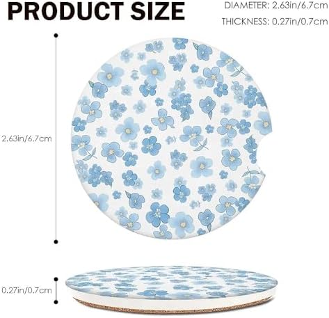 Cute Flowers Car Coasters Set of 2 - Image 3