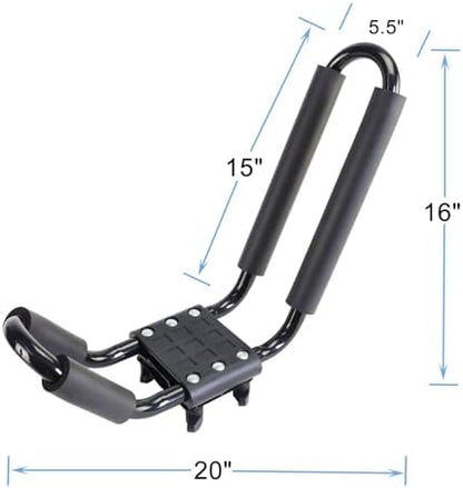 2 Pairs Heavy Duty Kayak Roof Rack, J-Bar Carrier Holder - Image 3