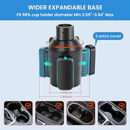 Octomo Car Cup Holder Expander, Hold 2.9" to 5.5" Large Bottles - Image 4
