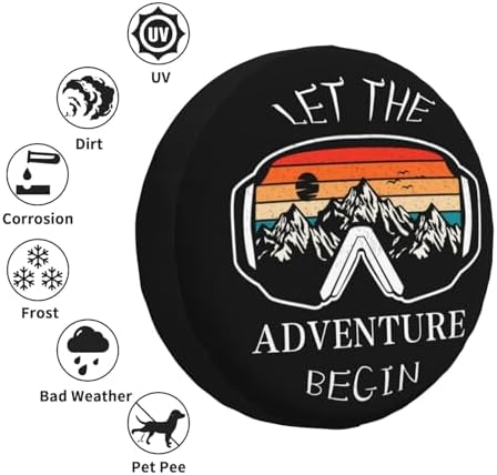 Let The Adventure Begin Spare Tire Cover Wheel Protectors Weatherproof - Image 5