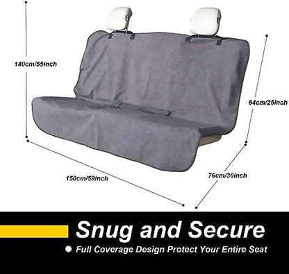 Back Seat Cover for Car Trucks Van SUV Jeep, Waterproof Rear Bench Towel Seat - Image 2