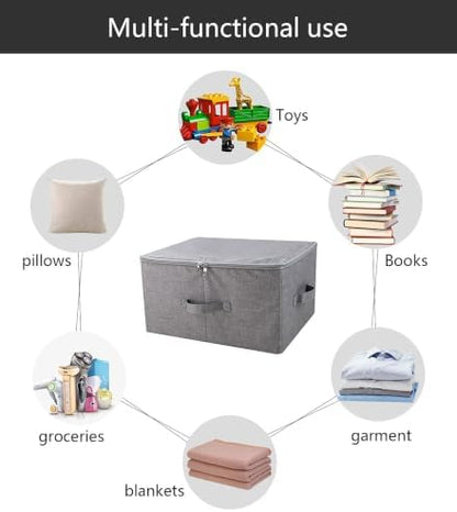 Folding Rigid Storage Baskets for Clothing, Closet Shelf Drawers - Image 4