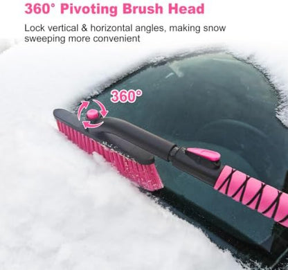 44 Inch Extendable Snow Brush for Car, Ice Scraper - Image 7