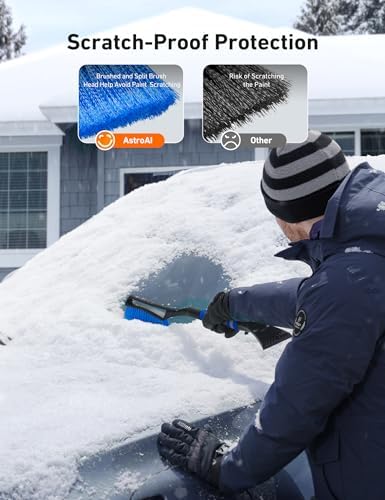 AstroAI 27" 2-in-1 Detachable Snow Brush & Ice Scrapers - Image 4