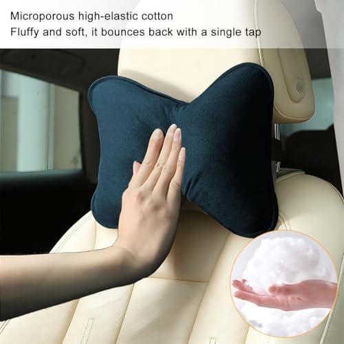 Car Headrest Pillow, Suede Soft Comfortable Breathable Vehicle Seat Neck - Image 3