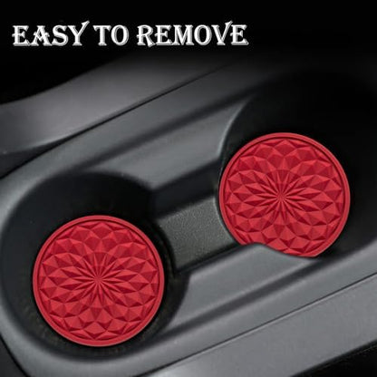 2 Pack Silicone Car Cup Holder Coaster – 2.75 Inch Non-Slip Drink Mat, - Image 6