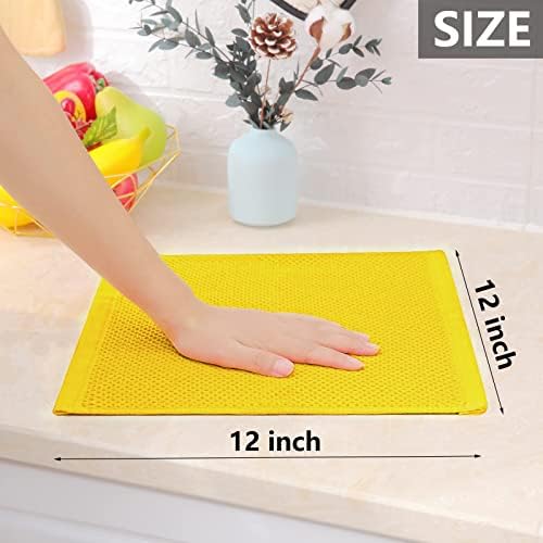 Homaxy 100% Cotton Waffle Weave Kitchen Dish Cloths 6-Pack - Image 5
