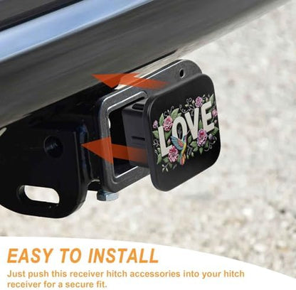 Trailer Hitch Cover 2 Inch Square Receiver Hitch Cover Rubber Tube Plug - Image 4