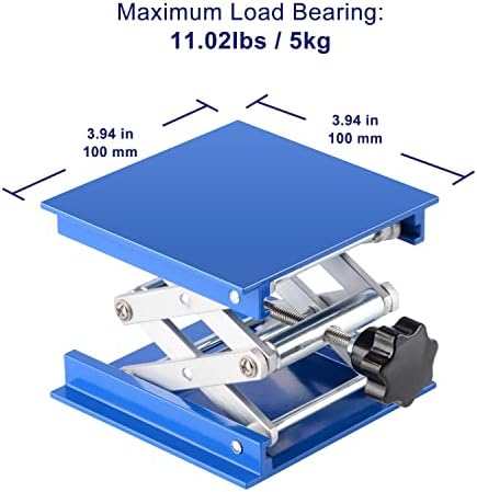 Labasics Lab Jack, 4x4 inch Anodized Aluminum Laboratory Support Jack Lift - Image 2