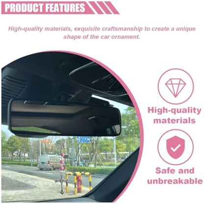 smilfuy 2PCS Car Rosary for Rearview Mirror - Image 5