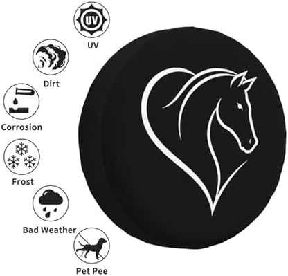 KiuLoam Funny Horse Spare Tire Cover Polyester Universal Sunscreen Waterproof - Image 5