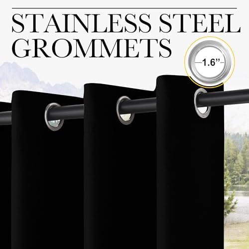 NICETOWN 100% Blackout Outdoor Curtains - Image 2