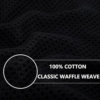 Homaxy 100% Cotton Oversized Waffle Weave Kitchen Towels 6-Pack - Image 2