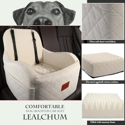 Lealchum Dog Booster Car Seat, Ultra Soft Fabric & Filling Memory Foam - Image 4