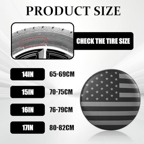 Spare Tire Cover for RV Trailer, Trailer Wheel Covers, Waterproof Leather - Image 2