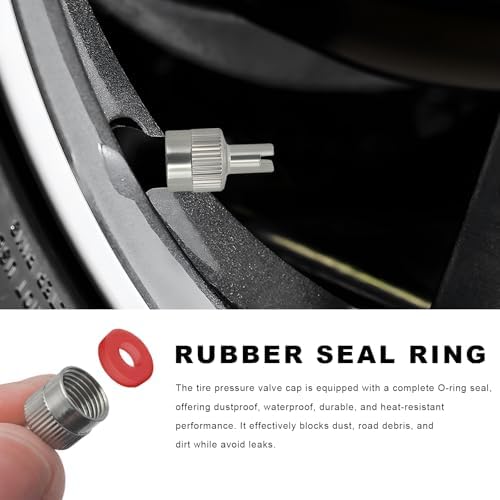 6 PCS Tire Valve Stem Caps, Nickel-Plated Metal Tyre Dust Caps - Image 3