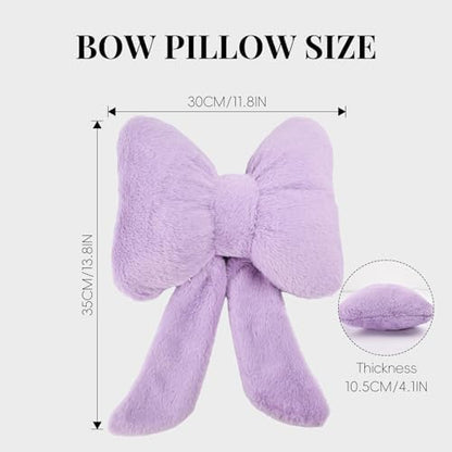 Bow Car Headrest Pillows Plush Car Neck Pillows - Image 2