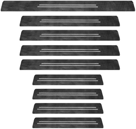 9 PCS Car Door Sill Protector, Anti-Scratch Carbon Fiber Car Door Entry Guards by Unknown