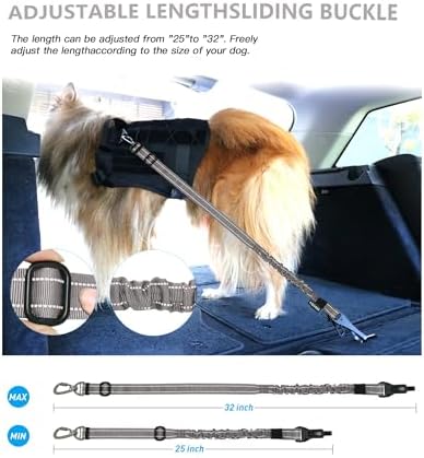 AUBELL Dog Seat Belt for Car, 2 Pack Set 3-in-1 Dog Car Harness - Image 6