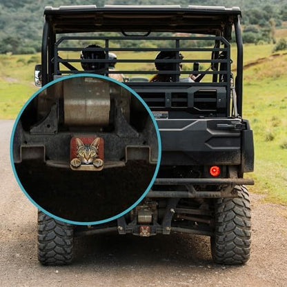 Hitch Receiver Cover 2" Cute Tabby Cat Peeking Over a Ledge Trailer Hitch Cover - Image 5