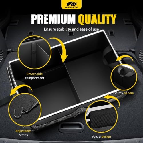 MIKKUPPA Trunk Organizer with Lid - 65L Collapsible Car Organizer - Image 4