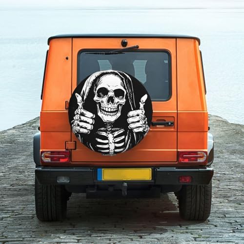 Spare Tire Cover for RV Camper, Funny Skull Tire Cover Protectors, Weatherproof - Image 3