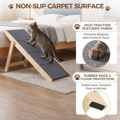 ZENY Convertible 2‑in‑1 Pet Ramp, Dog Stairs - Image 4