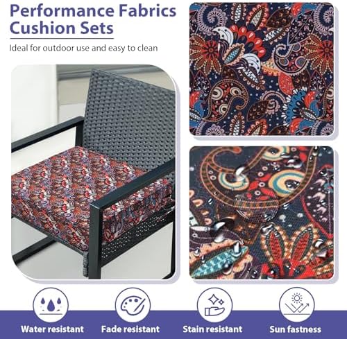 IPYNBAP Outdoor Chair Cushions Set of 4 -Waterproof Outdoor Seat Cushions - Image 3