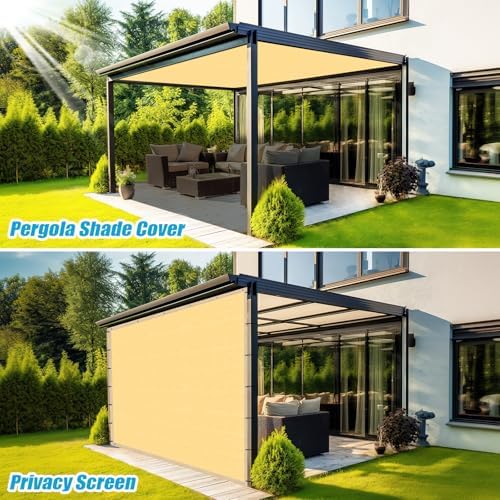 Amagenix 90% Shade Fabric 21'X 23' Sand Sun Shade Cloth - Image 4