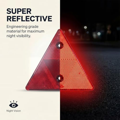 2 Pack Safety Reflector Warning Sign, Engineering Road Grade Reflective - Image 5