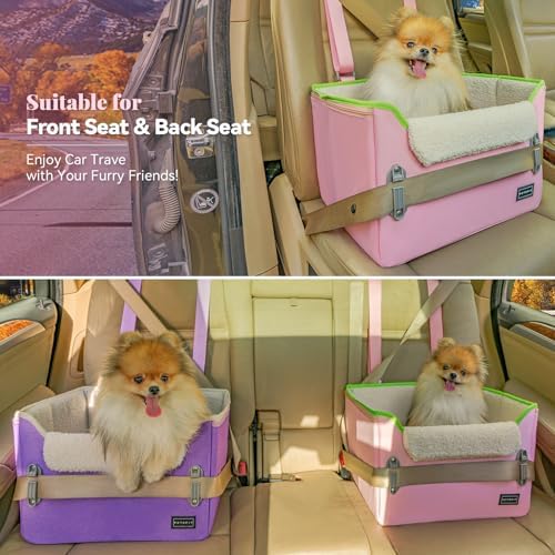 PETSFIT Small Dog Car Seat – Patented Safety Buckles – Safety Tether – Foldable - Image 2