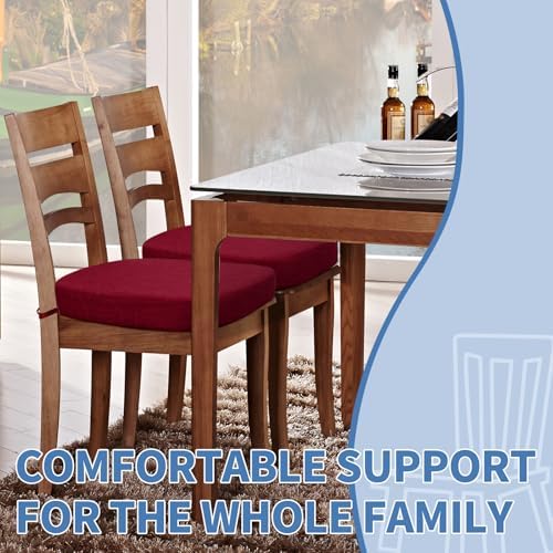 BUYUE Thickened 2.5" Dining Chair Cushions Set of 4, U-Shape High Density Foam - Image 2