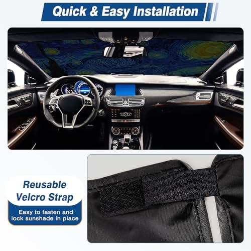 Car Windshield Sun Shade Reflective UV Foldable Front Sunshade - Image 4