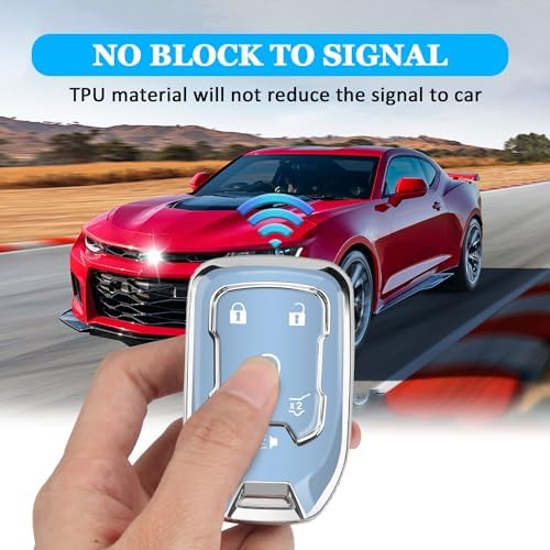 for Chevy GMC Key Fob Cover 6 Buttons Key Case 2016-2025 - Image 3