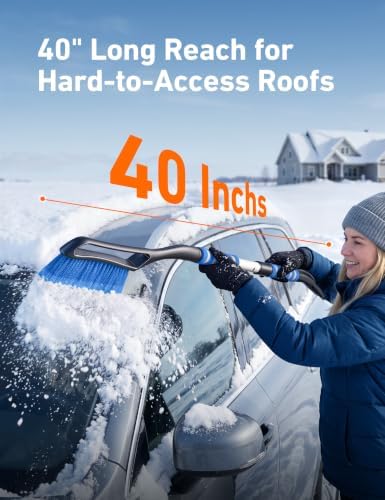 AstroAI 40" 2-in-1 Detachable Snow Brush & Ice Scrapers - Image 3