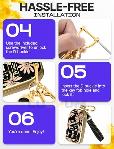 Lucrum Compatible with Honda Key Fob Cover & Keychain - Image 7
