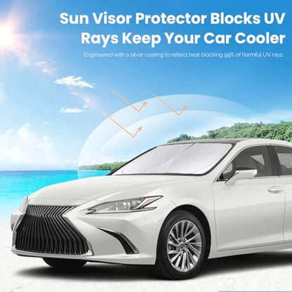 Windshield Sun Shade for Lexus ES 2019-2026 ES250 ES300h ES350 Sunshade - Image 6